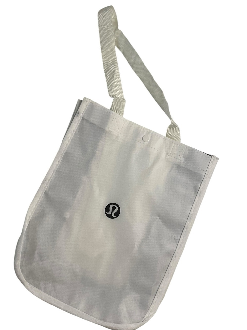 lululemon athletica White Canvas Tote with Black Logo